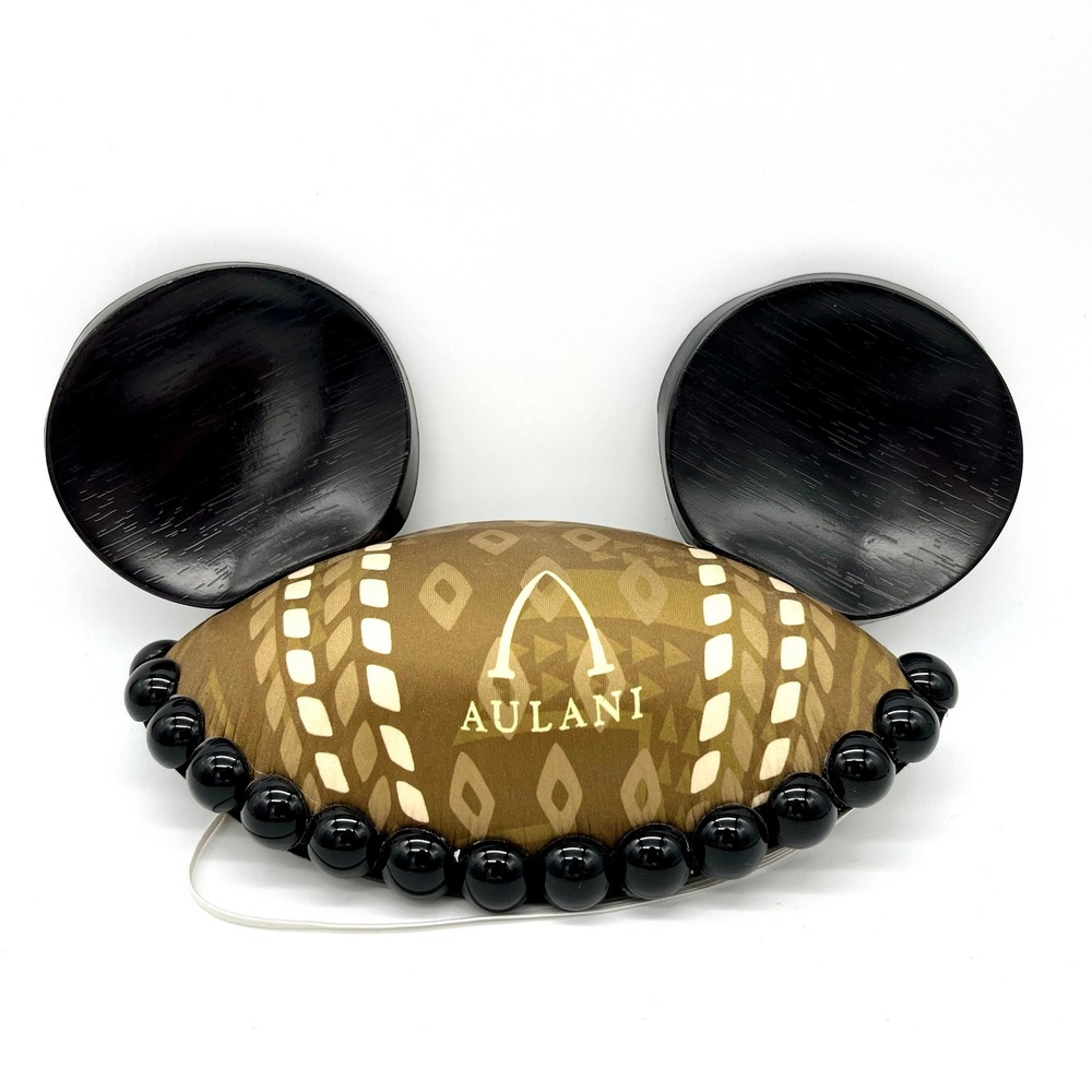 Disney Aulani‎ Mickey Mouse Ears Headband Souvenir Black Beads Brown Kukinut